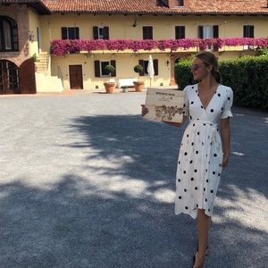 Anthropologie polka dot dress.